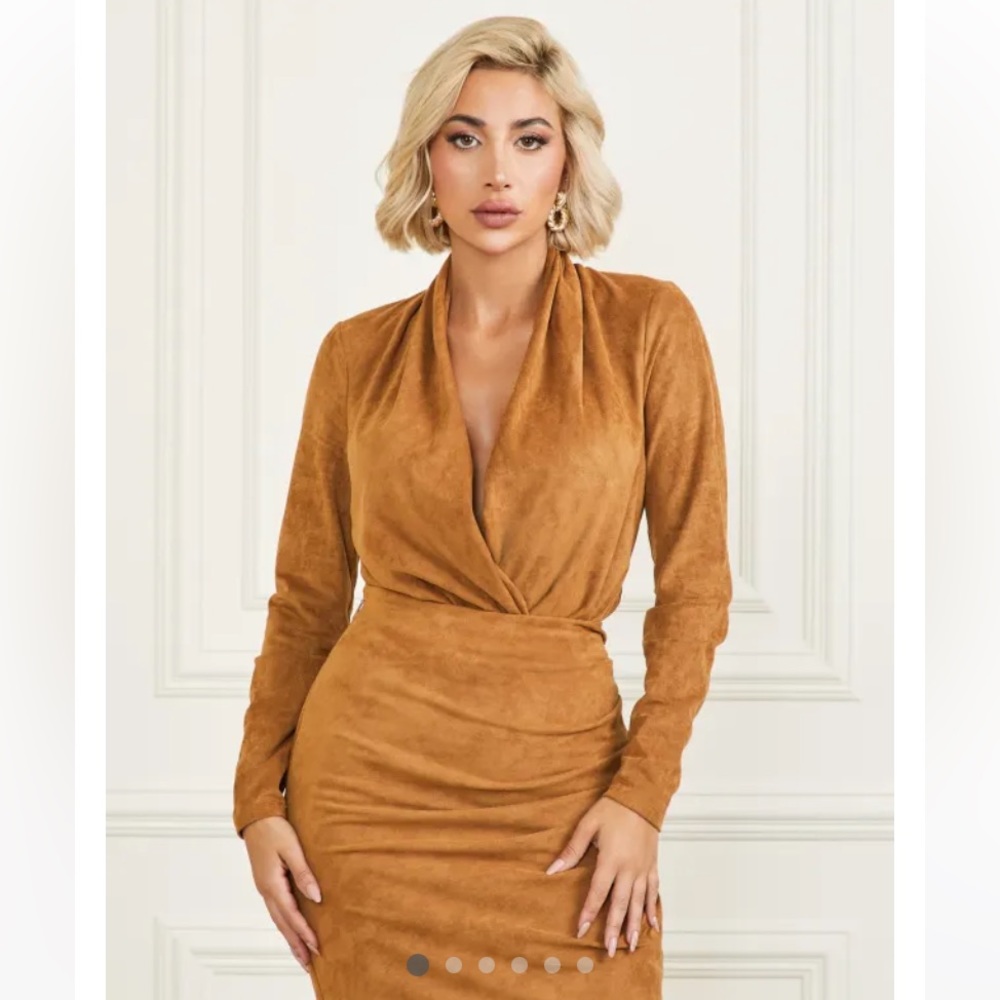 Marciano Faux Suede Brown Skirt - Size XS or 2